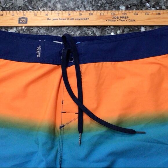 SALT LIFE SLX-QD Board Shorts Size 34, Orange, Blue, Black - Picture 5 of 10